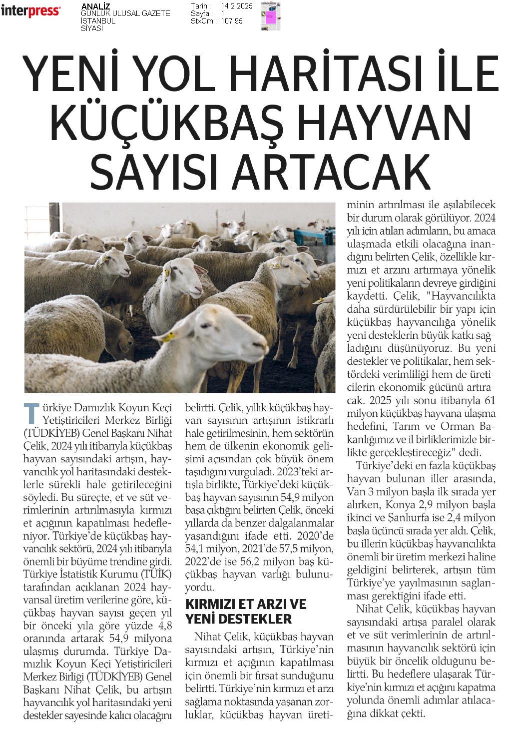 YEN YOL HARTASIYLA KKBA HAY. SAYISINDA ARTI TREND YAKALANACAK