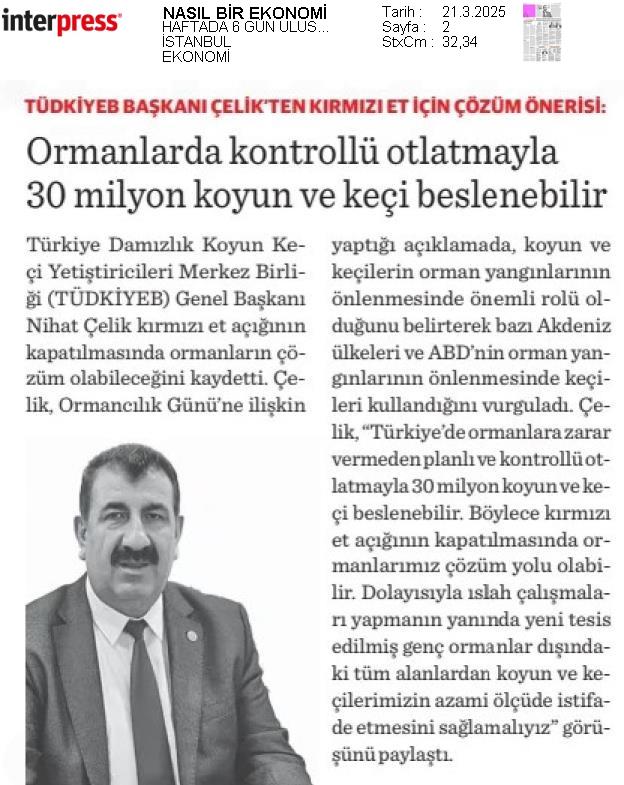 GENEL BAKAN ELK: ORMANLAR 30 MLYON KOYUN KEY BESLEYEBLR