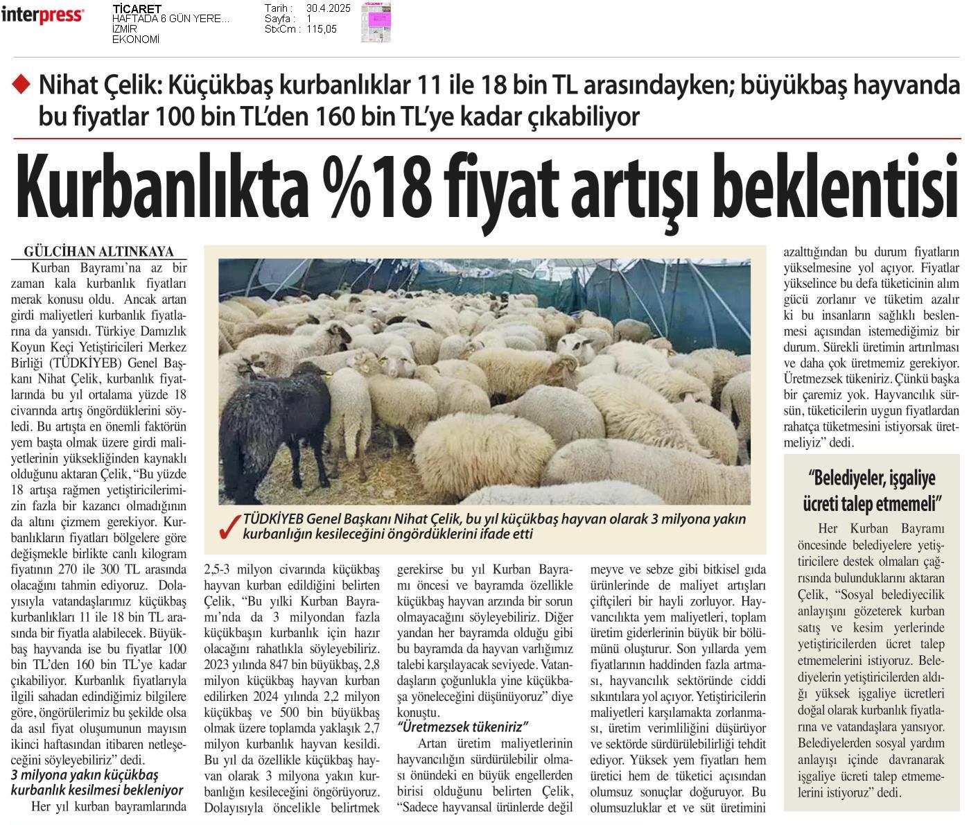 GENEL BAKAN ELK KURBANLIKLARLA LGL AIKLAMALARDA BULUNDU